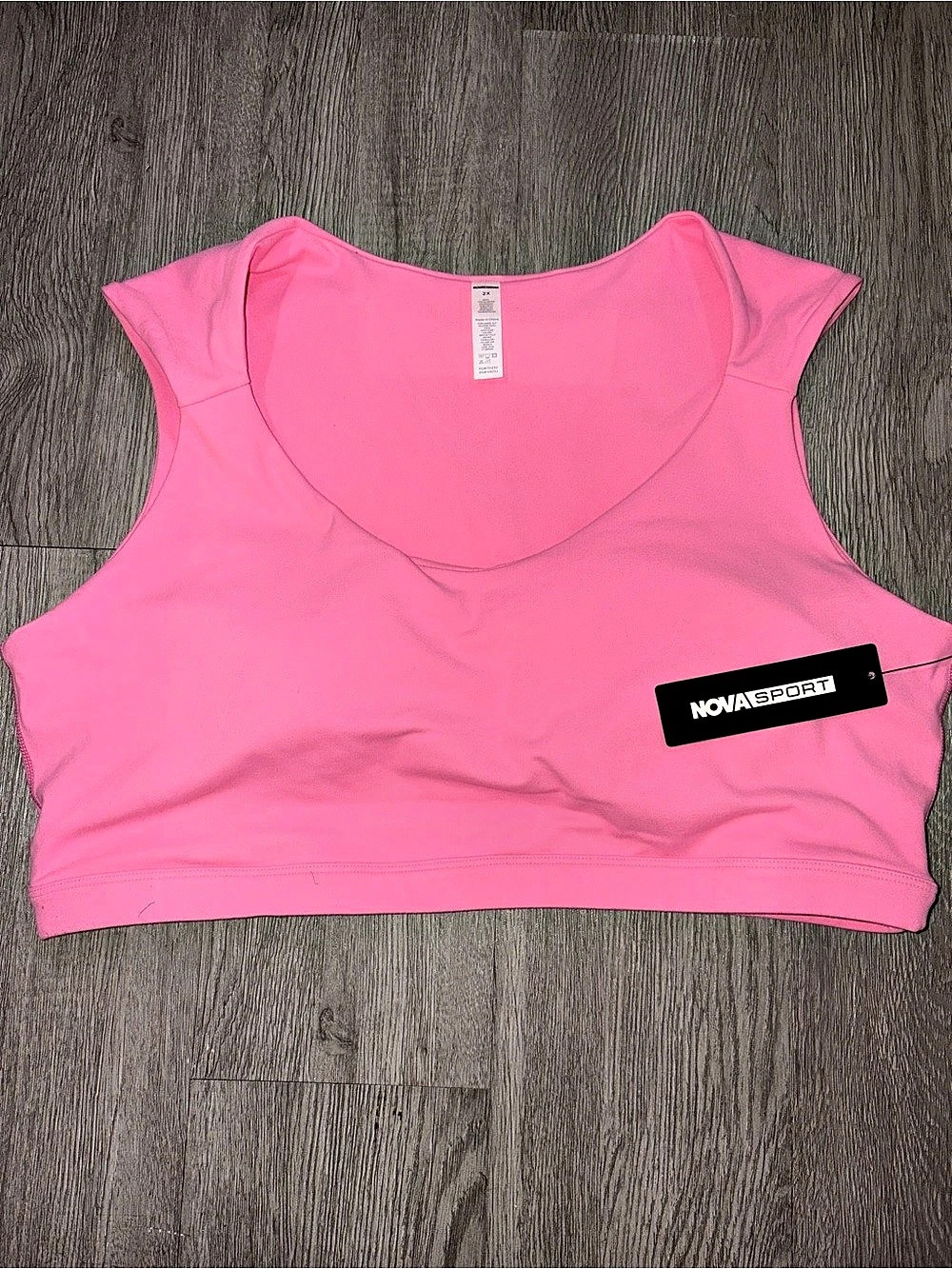 NWT Fashion Nova Flex Appeal Pink Leggings & Sports Bra Set - 2X Curve